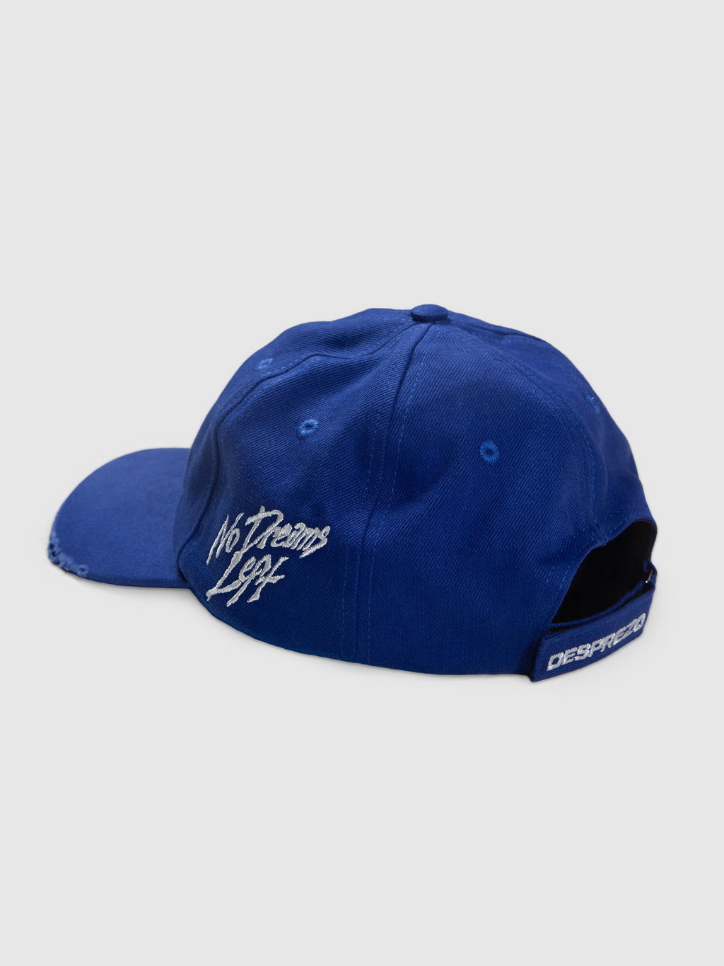 Dead Unit Cap blue 6 panel cap with embroidered graphic | Boné azul — Des Prezo Studio