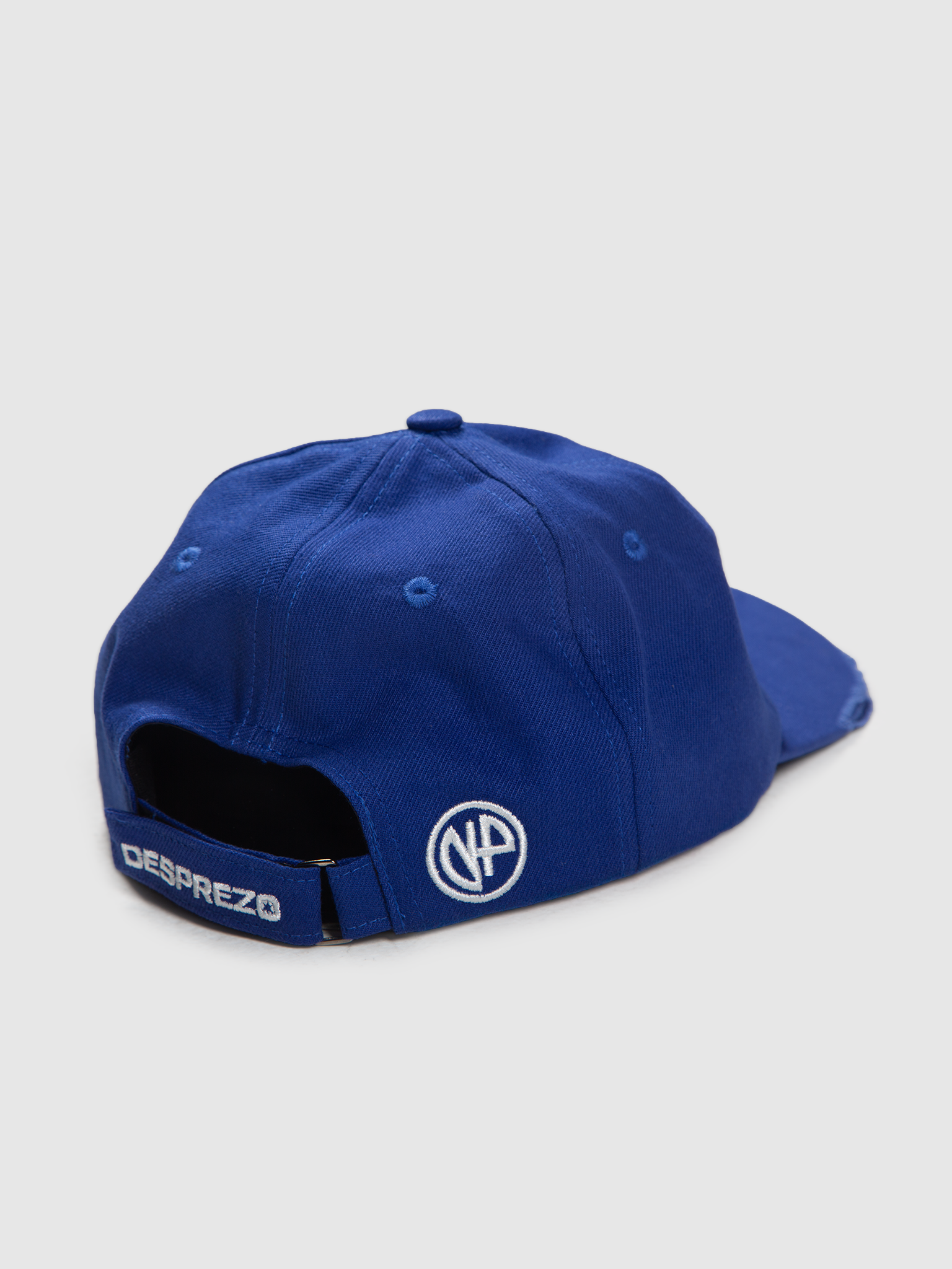 Dead Unit Cap blue 6 panel cap with embroidered graphic | Boné azul — Des Prezo Studio