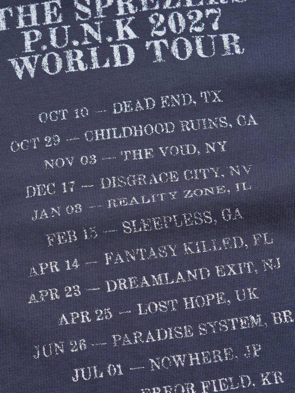 P.U.N.K WORLD TOUR VINTAGE TEE