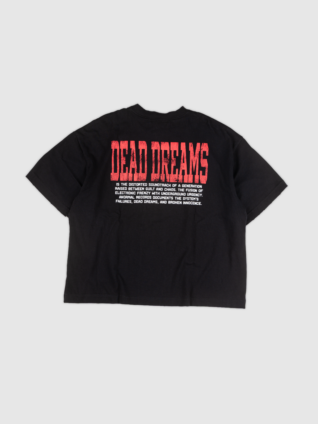 Dead Raver Tee — Black oversized boxy t-shirt graphic print | Camiseta preta com estampa — Des Prezo Studio