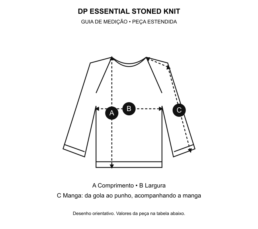 Desenho técnico com pontos de medição
